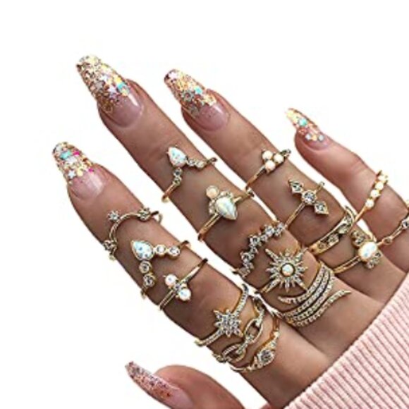 RINGS SET Stackable Rings Set for Women - Picture 6 of 6